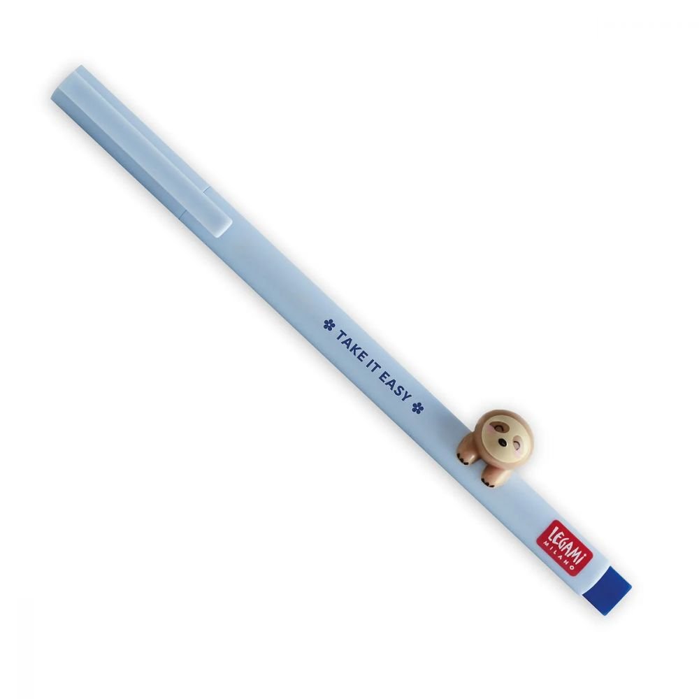 STYLO PARESSEUX 3D ENCRE GEL BLEU - LOVELY FRIENDS