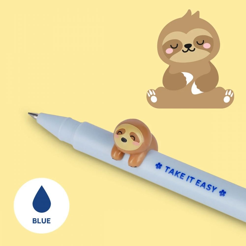 STYLO PARESSEUX 3D ENCRE GEL BLEU - LOVELY FRIENDS – Image 3