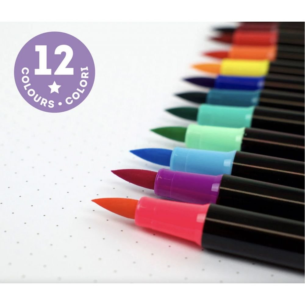 SET DE 12 FEUTRES PINCEAUX – Image 2