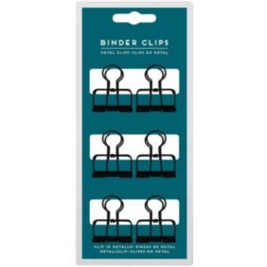 SET DE 6 PINCES METAL NOIR