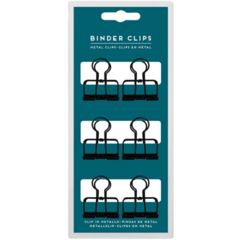 SET DE 6 PINCES METAL NOIR