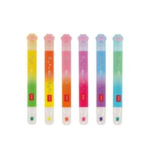 6 SURLIGNEURS 12 COULEURS - MEOW - KITTY