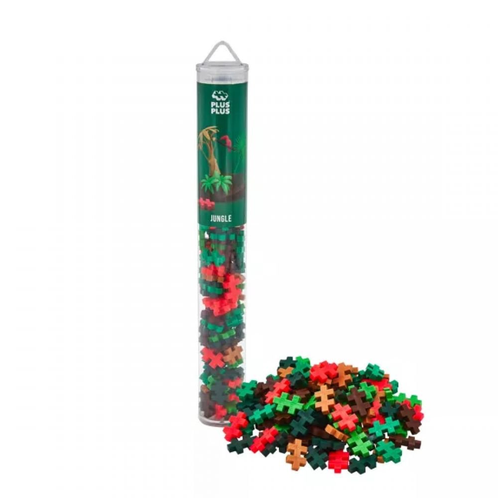 TUBE 100 PIECES - TUBE JUNGLE - PLUS PLUS
