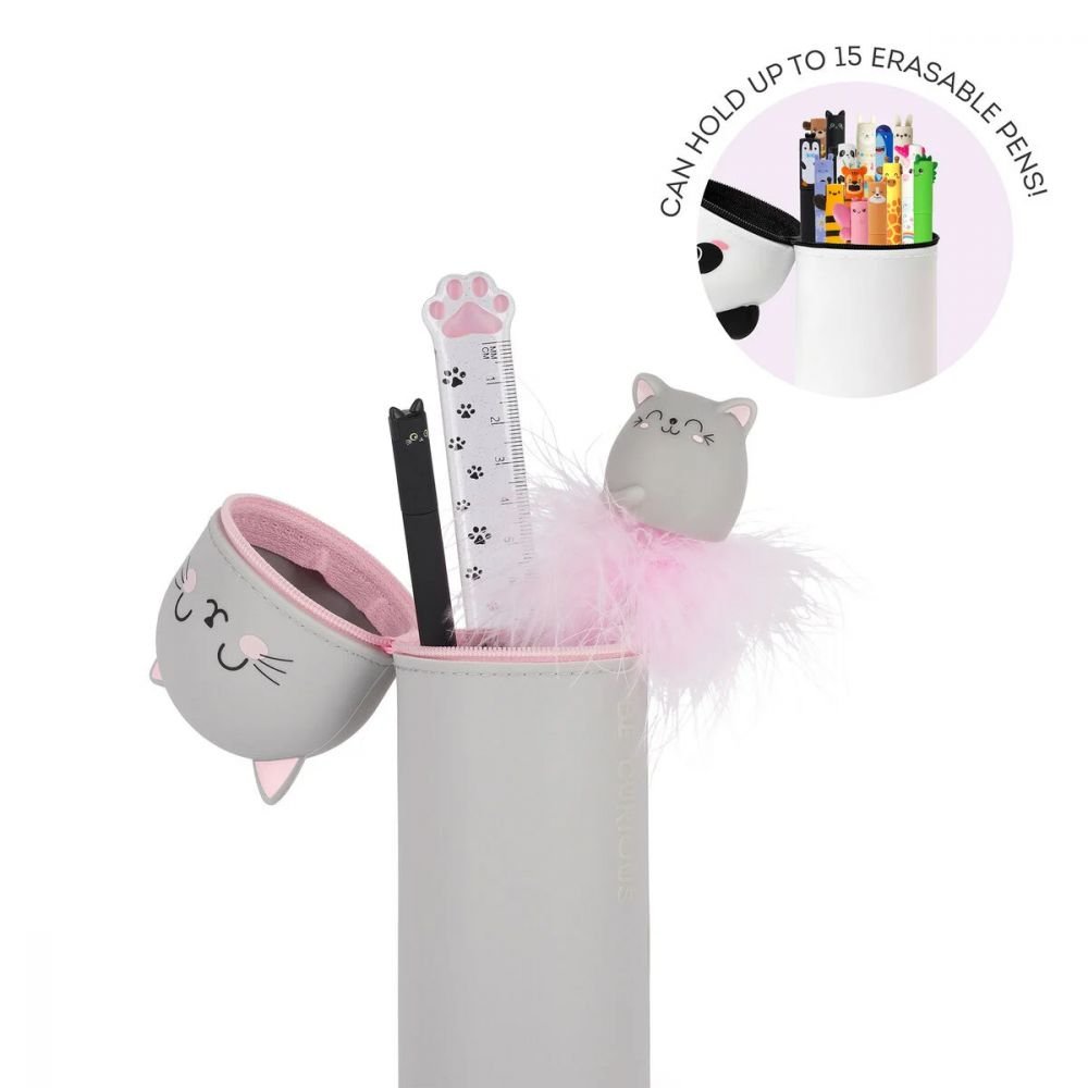 TROUSSE EN SILICONE CHAT GRIS 2 EN 1 - LEGAMI – Image 3