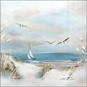 20 SERVIETTES 33X33 - PLAGE DE SABLE