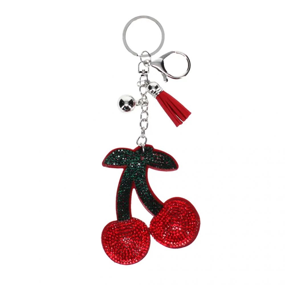Porte-clés scintillant - Cerise – Image 2