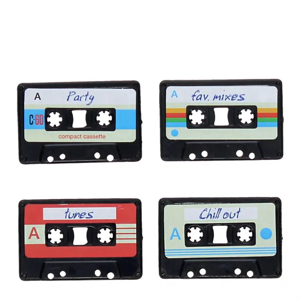 Mini aimants musicaux (lot de 4) - K7