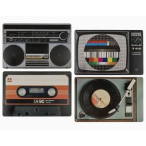 SET DE TABLE HI-FI NOSTALGIQUE MODELE ALEATOIRE
