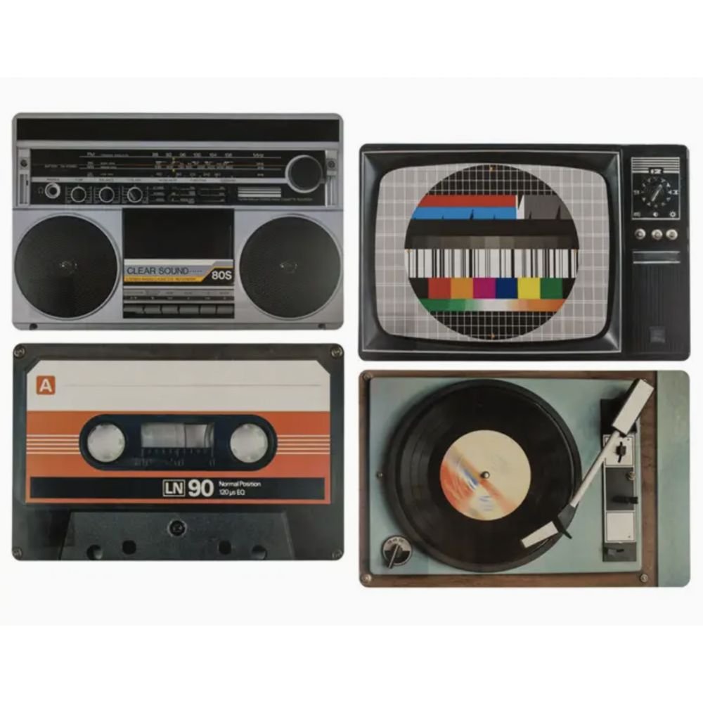 SET DE TABLE HI-FI NOSTALGIQUE MODELE ALEATOIRE