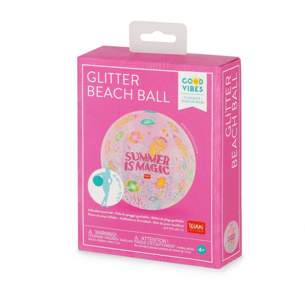 BALLON DE PLAGE GONFLABLE IS MAGIC - GLITTER BEACH BALL – Image 2