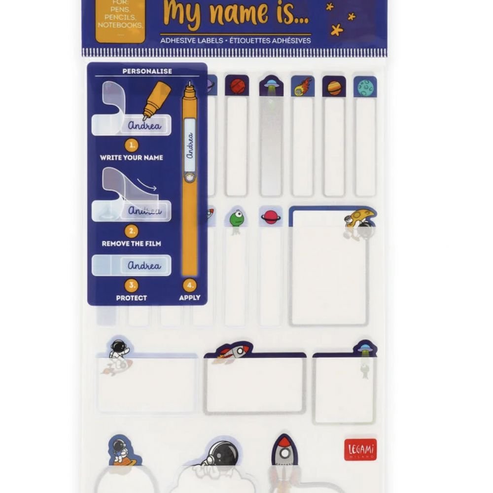 SET DE 66 ETIQUETTES ADHESIVES - ESPACE