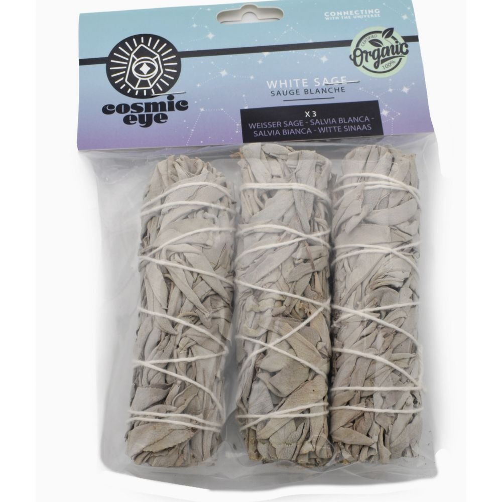 3 BATONS DE SAUGE BLANCHE À BRULER