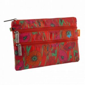 POCHETTE 3 ZIPS - COQUELICOTS - ZIP POUCH
