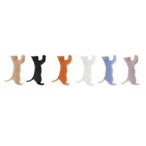 6x MARQUEURS DE VERRE CHATS