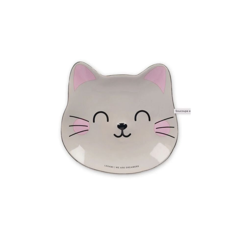 ASSIETTE EN CÉRAMIQUE PORTE BIJOUX CHAT