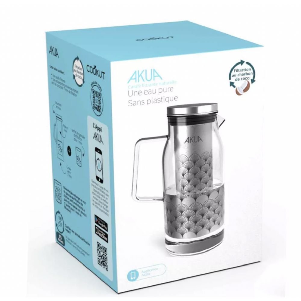 CARAFE FILTRANTE EN VERRE ET INOX AKUA - NOUVELLE VERSION – Image 2