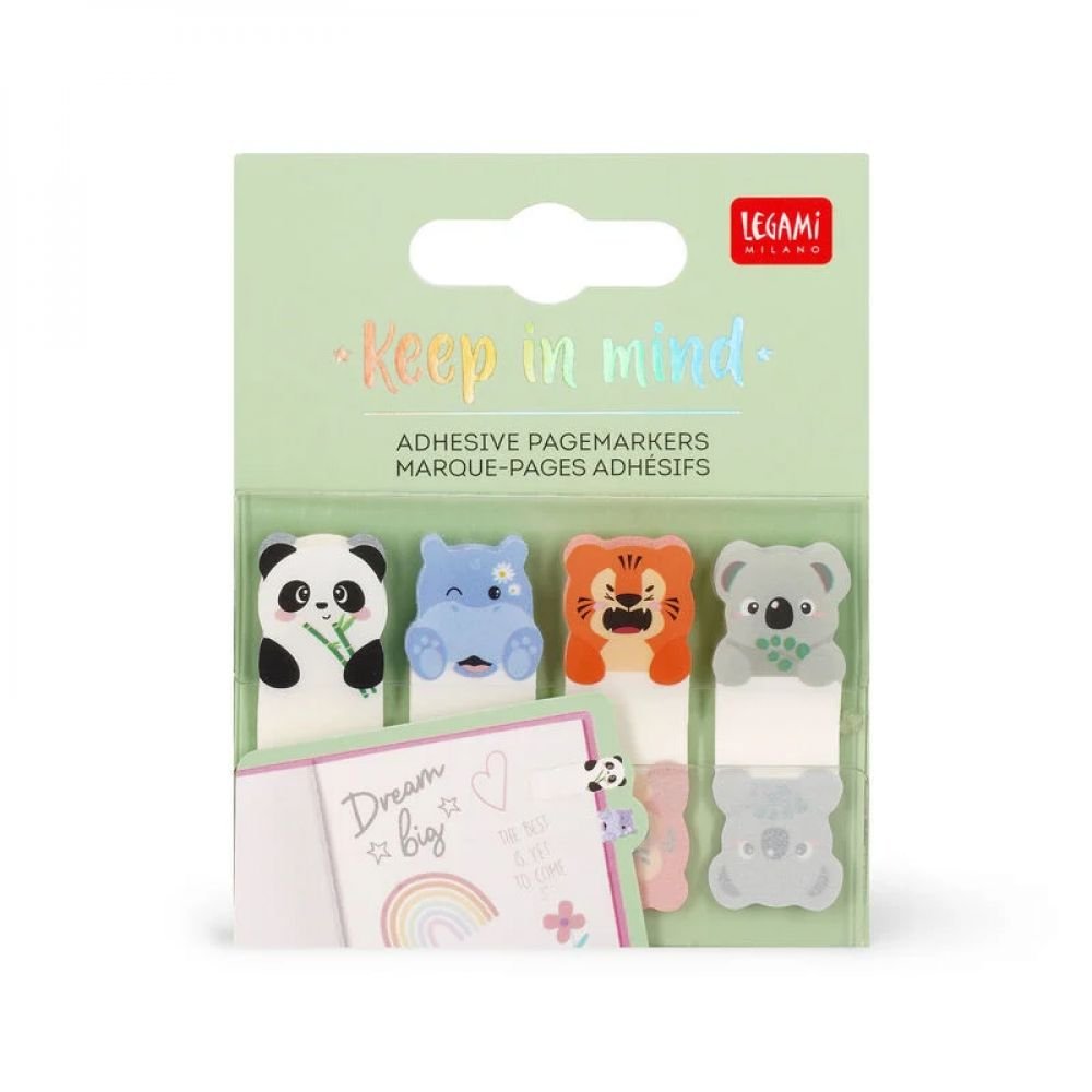 MARQUE-PAGE ADHÉSIFS - ANIMAUX MIGNONS