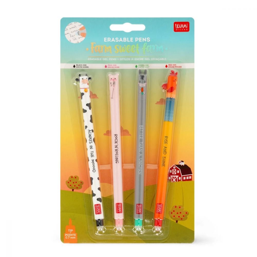 SET DE 4 STYLOS EFFACABLE - LA FERME – Image 4