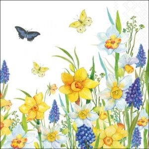 20 SERVIETTES 33X33 - JONQUILLES