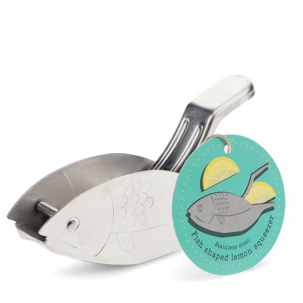 Presse-citron en quartiers en acier inoxydable - Poisson