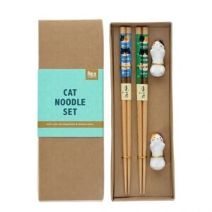 Set de baguettes et repose-baguettes - Chat