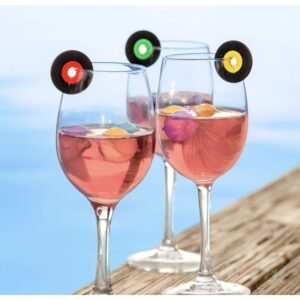 JUKEBOX - SET DE 6 MARQUEURS DE VERRES - MULTI