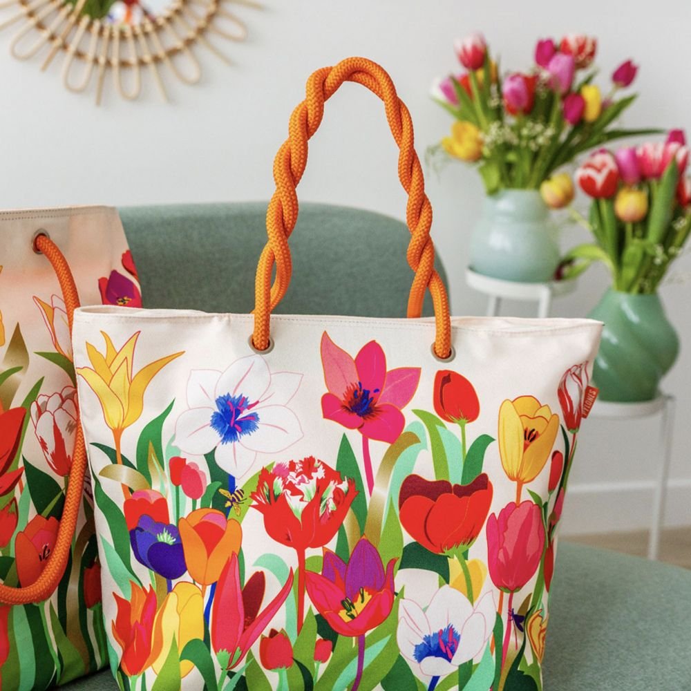 MY DAILY BAG 2 - SAC CABAS AVEC ZIP - TULIPES
