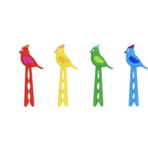 PERRUCLIP - SET DE 4 PINCES BIRDS - MULTI