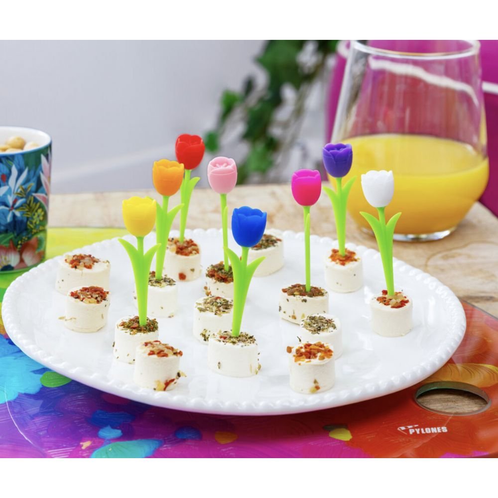TULIPICS - SET DE 8 PICS APERITIF TULIPES - MULTI