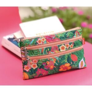 ZIP POUCH - POCHETTE 3 ZIPS - TROPICAL