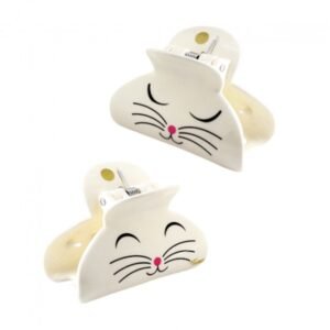 SMALL - PETITE PINCE A CHEVEUX - CHAT BLANC - LADYCLIP