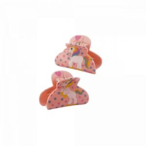 SMALL - PETITE PINCE A CHEVEUX - LICORNE ROSE - LADYCLIP