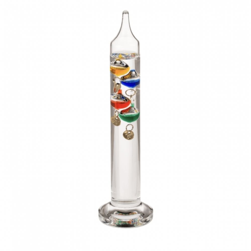 THERMOMETRE DE GALILÉE EN VERRE (18CM)