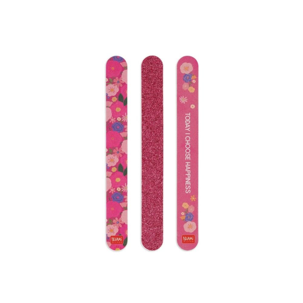 SET DE 3 LIMES A ONGLES - FLEURS