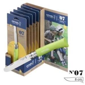 COUTEAU BOUT ROND VERT N°7 INOX OPINEL