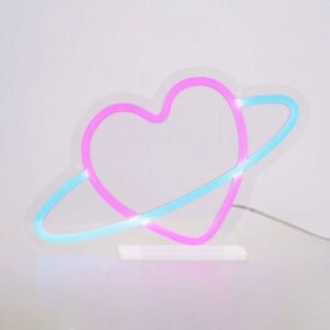 ENSEIGNE LUMINEUSE LED A EFFET NEON - PLANET HEART