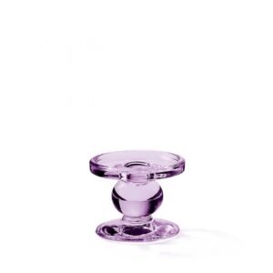 BOUGEOIR SUR PIED LILA EN VERRE PM