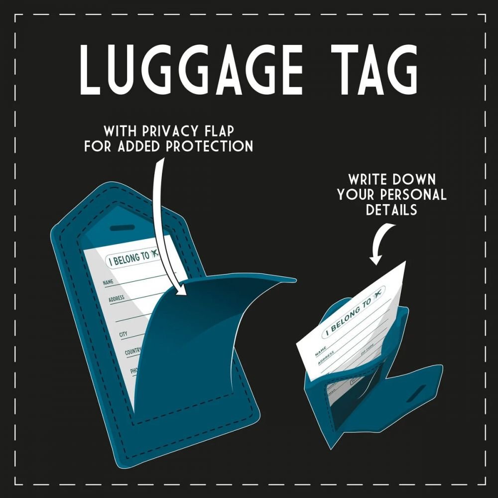 ETIQUETTE DE BAGAGE - BLEU – Image 2