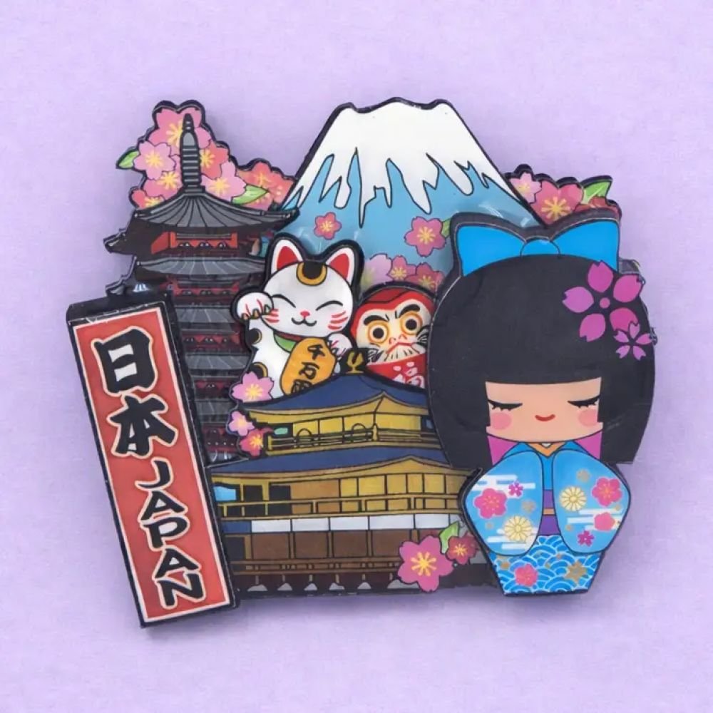 Magnet japon - Kokeshi chat