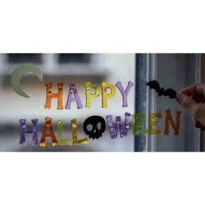 SET D'AUTOCOLLANTS EN GEL POUR FENETRE - HAPPY HALLOWEEN