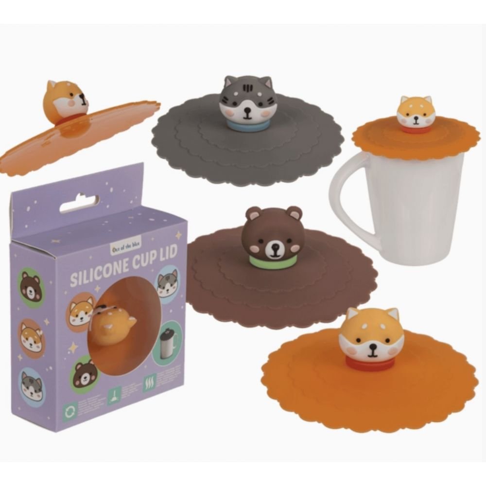 COUVERCLE TASSE EN SILICONE - ANIMAUX