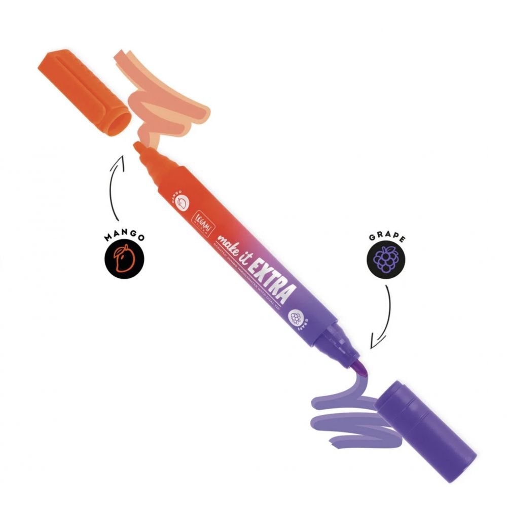 SURLIGNEUR GÉANT PARFUMÉ A DOUBLE POINTE ORANGE+VIOLET