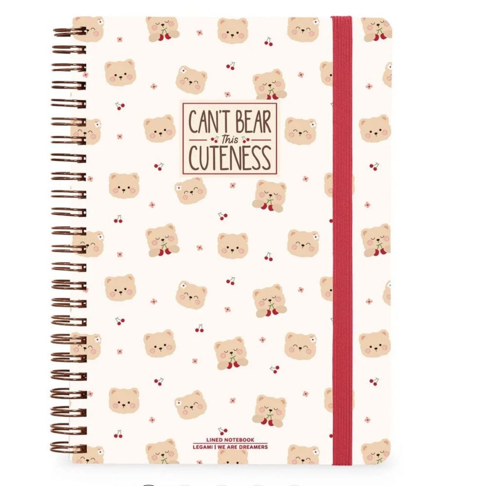 SPIRAL-BOUND NOTEBOOK - TEDDY BEAR