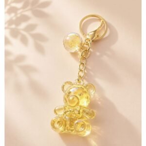 PORTE-CLÉS OURSON CRISTAL - JAUNE